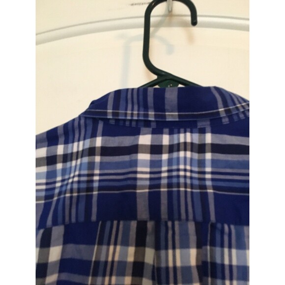 Ralph Lauren Boys Blue White Plaid Button Down Shirt Size XL - Picture 7 of 8